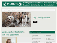 Tablet Screenshot of k9sbehave.com